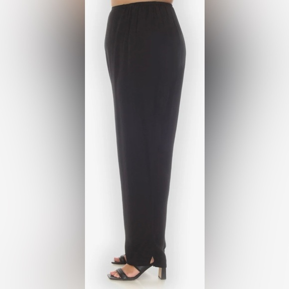 NWT Citron Santa Monica Silk Black Pull On Pant in Size 2X - Picture 3 of 7